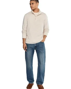 Liverpool Los Angeles Long Sleeve Mock Neck Button Placket Pullover Men's