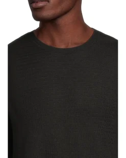 Liverpool Los Angeles Long Sleeve Textured Double Knit Crew Neck Shirt Men's