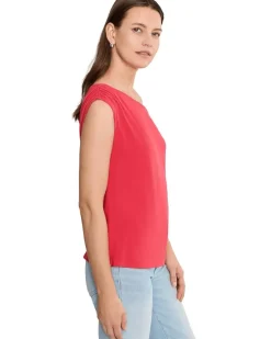 Liverpool Los Angeles Short Sleeve Asymetric Off-Shoulder Knit Top Women's