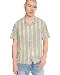 Liverpool Los Angeles Short Sleeve Button-Up Camp Shirt Men's
