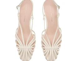 Loeffler Randall Priscilla Lattice Slingback Mid Heel Sandals Women's