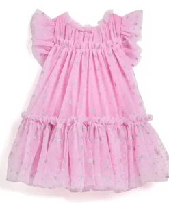 Lola and The Boys Shimmer Stars Tulle Dress (Toddler/Little Kid)