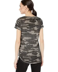 Lucky Brand Camo Burnout Tee Women's