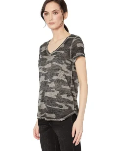 Lucky Brand Camo Burnout Tee Women's