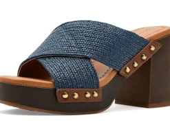 Lucky Brand Casyna Cross Strap Studded Heel Sandals Women's