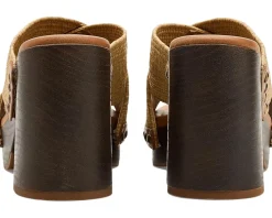 Lucky Brand Casyna Cross Strap Studded Heel Sandals Women's