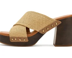 Lucky Brand Casyna Cross Strap Studded Heel Sandals Women's