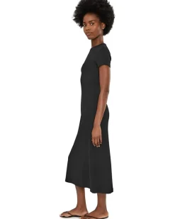 Madewell Andy Short Sleeve Crew Neck Maxi Dress 1X1 Women's