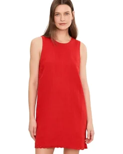 Madewell Embroidered Mini Shift Dress in 100% Linen Women's