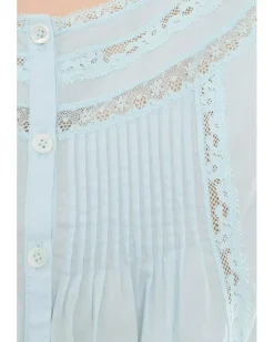 Madewell Lace-Insert Pintuck Sleeveless Top Women's