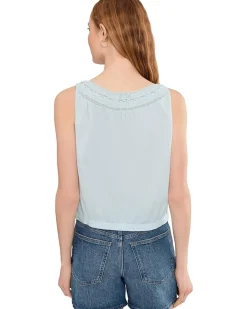 Madewell Lace-Insert Pintuck Sleeveless Top Women's