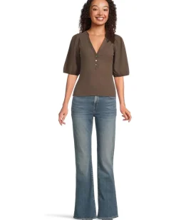 Madewell Mixy V Neck Puff Tee Women's
