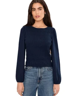 Madewell Smocked Boatneck Top Women's