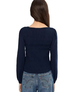 Madewell Smocked Boatneck Top Women's