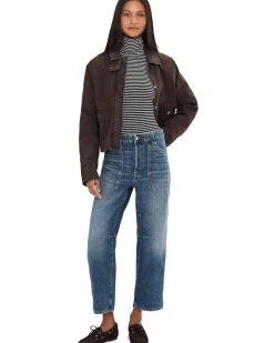 Madewell Stripe Coverstitch Turtleneck Drapey Ray Women's