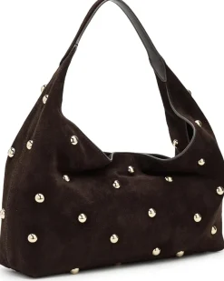 Madewell The Mylie Shoulder Bag in Studded Suede
