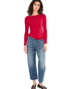 Madewell The '90s Boatneck Tee in Compact Cotton Women's
