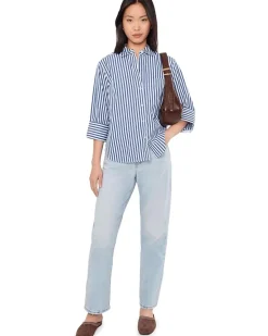 Madewell The Signature Y-Neck Shirt in Poplin Women's