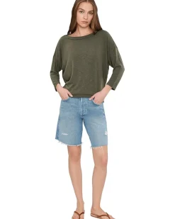 Michael Stars Clara 3/4 Sleeve On/Off Shoulder Women's