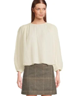 Michael Stars Dolly Blouse With Smocking Details Women's