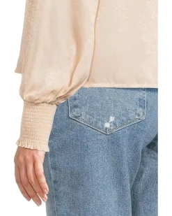 Michael Stars Fabi Smocked Sleeve Top Women's