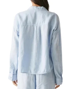Michael Stars Gracie Crop Button Down Shirt Women's