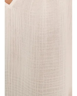 Michael Stars Kali 3/4 Sleeve Ruffle Neck Women's