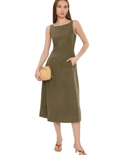 Michael Stars Palmira Fit & Flare Midi Dress Women's