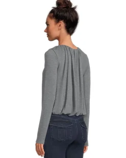 Michael Stars Sona Long Sleeve Bubble Top Women's