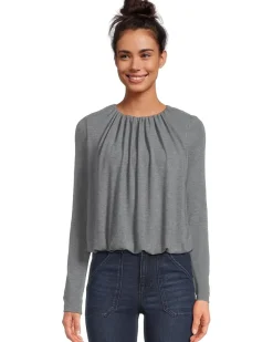 Michael Stars Sona Long Sleeve Bubble Top Women's