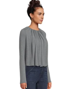 Michael Stars Sona Long Sleeve Bubble Top Women's