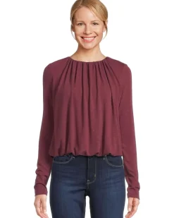 Michael Stars Sona Long Sleeve Bubble Top Women's