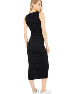 Michael Stars Wren Ultra Rib Midi Dress with Slit Women's