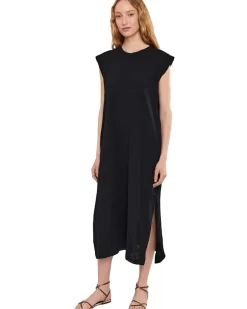 Mod-o-doc Cap Sleeve Column Dress with Conrast Cuffs Women's
