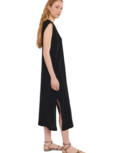 Mod-o-doc Cap Sleeve Column Dress with Conrast Cuffs Women's