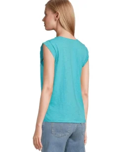 Mod-o-doc Cap Sleeve Scoop Neck Tee Women's