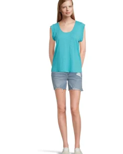 Mod-o-doc Cap Sleeve Scoop Neck Tee Women's