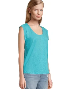Mod-o-doc Cap Sleeve Scoop Neck Tee Women's