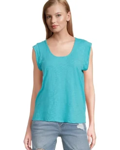 Mod-o-doc Cap Sleeve Scoop Neck Tee Women's