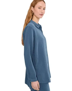 Mod-o-doc Long Sleeve Button Up Tunic Women's