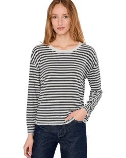 Mod-o-doc Long Sleeve Drop Shoulder Boxy Crew Neck Tee Women's