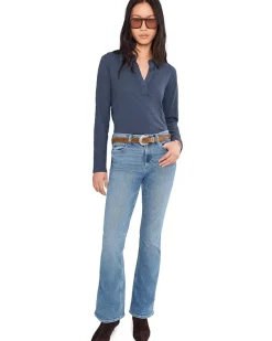 Mod-o-doc Long Sleeve Easy Polo Tee Women's