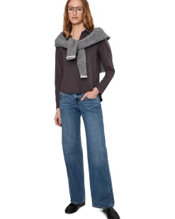 Mod-o-doc Long Sleeve Easy Polo Tee Women's