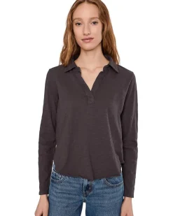 Mod-o-doc Long Sleeve Easy Polo Tee Women's
