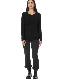 Mod-o-doc Long Sleeve Twisted Scoop Neck Tee Women's