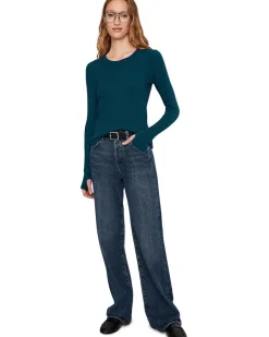 Mod-o-doc Long Sleeve With Thumbhole, Crewneck Tee Women's