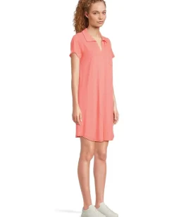 Mod-o-doc Short Sleeve Johnny Collar Dress Women's