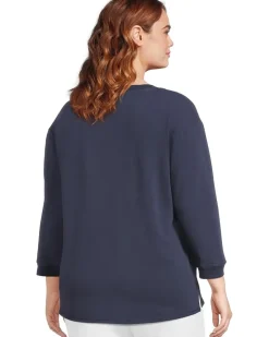 Mod-o-doc 3/4 Sleeve Hi-Lo Tunic with Side Slits Women's