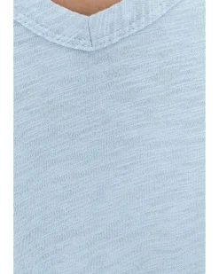 Mod-o-doc 3/4 Sleeve V-Neck Curved Hem Tee Shirt Women's