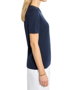 NIC+ZOE Easy Scoop Neck Pure Cotton Sweater Tee Women's